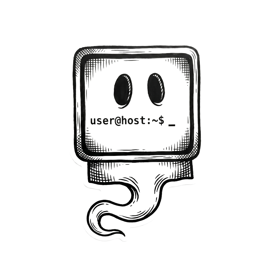 A terminal ghost running commands with hidden keys